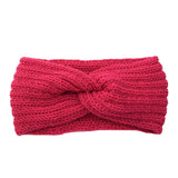 Winter Warm Knitted Knot Cross Headband for Women Girls Autumn Elastic Hair Holder Hair Band Solid Headwear Hair Accessories