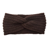 Winter Warm Knitted Knot Cross Headband for Women Girls Autumn Elastic Hair Holder Hair Band Solid Headwear Hair Accessories