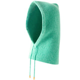 INS Winter Womens Hats Real Rabbit Fur Knitted Hooded Neck Collar Cap Beanie For Men Women One-Piece Hats Skullies Balaclava Cap