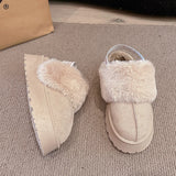 2024 New Winter Snow Boots for Women - Fur Lined with Thick Fleece and Warm Cotton