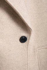 Winter Coat For Women 2024 Solid Lapel Double Breasted Long Cardigan Top Female Pokcet Streetwear Woman New In OuterCoat