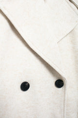 Winter Coat For Women 2024 Solid Lapel Double Breasted Long Cardigan Top Female Pokcet Streetwear Woman New In OuterCoat