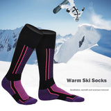 1pair Winter Warm Thickened Ski Socks Unisex Outdoor Sports Hiking Breathable Stockings for Women Men Children Snow Sport Travel