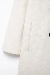 Winter Coat For Women 2024 Solid Lapel Double Breasted Long Cardigan Top Female Pokcet Streetwear Woman New In OuterCoat