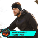 Double-layer Winter Thermal Headbands Windproof Ear Warmer Fleece Sports Sweatband Ski Running Cycling Fitness Bandana Hairband