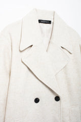 Winter Coat For Women 2024 Solid Lapel Double Breasted Long Cardigan Top Female Pokcet Streetwear Woman New In OuterCoat