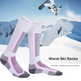 1pair Winter Warm Thickened Ski Socks Unisex Outdoor Sports Hiking Breathable Stockings for Women Men Children Snow Sport Travel