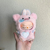 15cm/17cm LABUBU Doll Outfits: Sitting Party Gen 1-3 Adorable Plush Animal Sets – Cuddly Gifts For LABUBU Fans