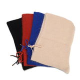 INS Winter Womens Hats Real Rabbit Fur Knitted Hooded Neck Collar Cap Beanie For Men Women One-Piece Hats Skullies Balaclava Cap