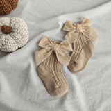 Winter Baby Socks Boy Girl Newborn Autumn Big Bow Socks Children Mid-tube Warm Cotton Socks Toddler Infant Accessories Clothes