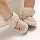 Winter Warm Fluff Baby Booties Newborn Boys Girls Socks Boots Crib Shoes Toddler Non-slip Soft Comfortable Anti-slip Socks