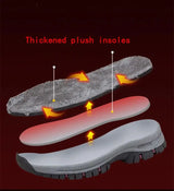 Winter Boots for Men New Waterproof PU Leather Warm Snow Ankle Boots Outdoor Warm plush Non-slip Work High-top Casual Shoes