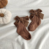 Winter Baby Socks Boy Girl Newborn Autumn Big Bow Socks Children Mid-tube Warm Cotton Socks Toddler Infant Accessories Clothes