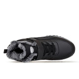 Winter Boots for Men New Waterproof PU Leather Warm Snow Ankle Boots Outdoor Warm plush Non-slip Work High-top Casual Shoes