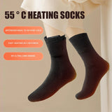 Winter Heated Socks Cold-Proof Skiing Sock Heating Warm Long Socks Breathable USB Heated Socks for Hiking Walking Outdoor Sports