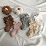 Winter Baby Socks Boy Girl Newborn Autumn Big Bow Socks Children Mid-tube Warm Cotton Socks Toddler Infant Accessories Clothes