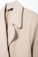 Winter Coat For Women 2024 Solid Lapel Double Breasted Long Cardigan Top Female Pokcet Streetwear Woman New In OuterCoat