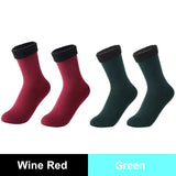 Women Men Winter Warm Thicken Thermal Snow Socks Solid Color Floor Socks Soft Velvet Wool Cashmere Home Dropshipping