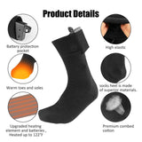Winter Heated Socks Cold-Proof Skiing Sock Heating Warm Long Socks Breathable USB Heated Socks for Hiking Walking Outdoor Sports