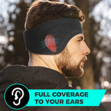 Double-layer Winter Thermal Headbands Windproof Ear Warmer Fleece Sports Sweatband Ski Running Cycling Fitness Bandana Hairband