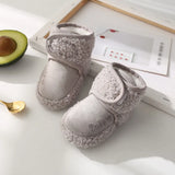 Winter Warm Fluff Baby Booties Newborn Boys Girls Socks Boots Crib Shoes Toddler Non-slip Soft Comfortable Anti-slip Socks