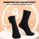 Winter Heated Socks Cold-Proof Skiing Sock Heating Warm Long Socks Breathable USB Heated Socks for Hiking Walking Outdoor Sports