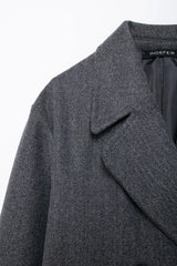 Winter Coat For Women 2024 Solid Lapel Double Breasted Long Cardigan Top Female Pokcet Streetwear Woman New In OuterCoat