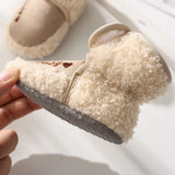 Winter Warm Fluff Baby Booties Newborn Boys Girls Socks Boots Crib Shoes Toddler Non-slip Soft Comfortable Anti-slip Socks